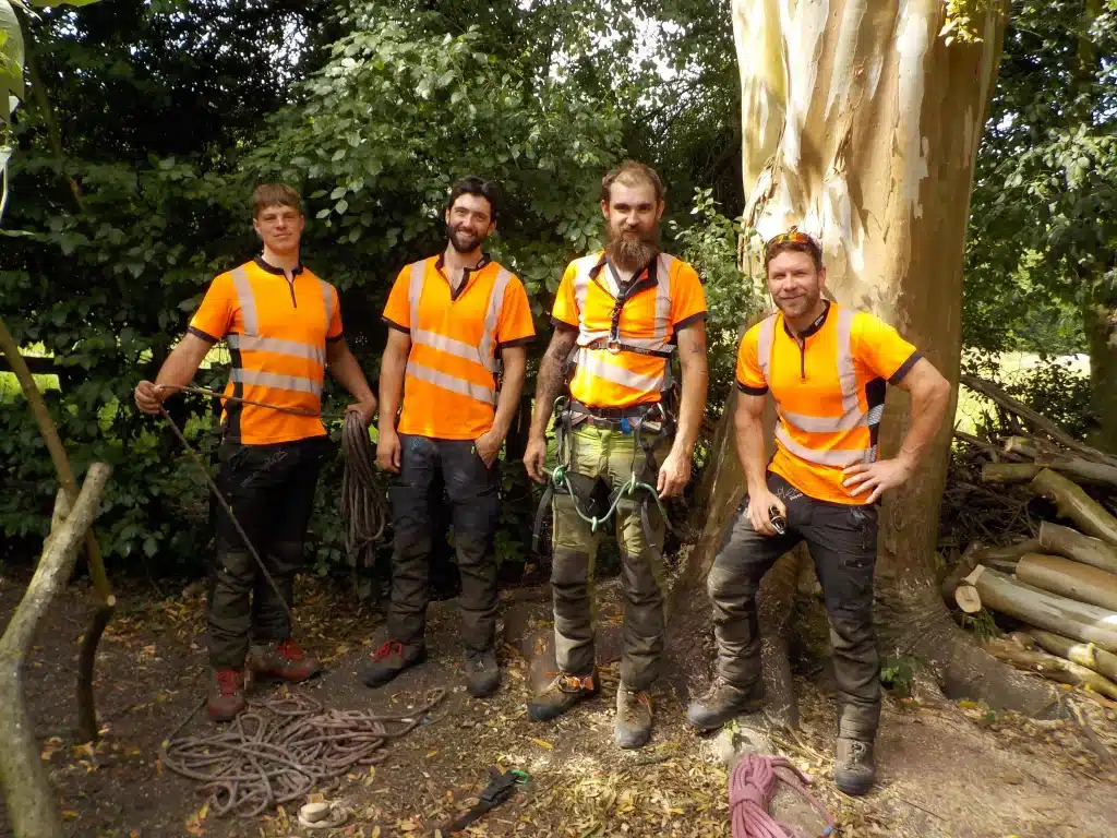 Team photo in hi-vis tops